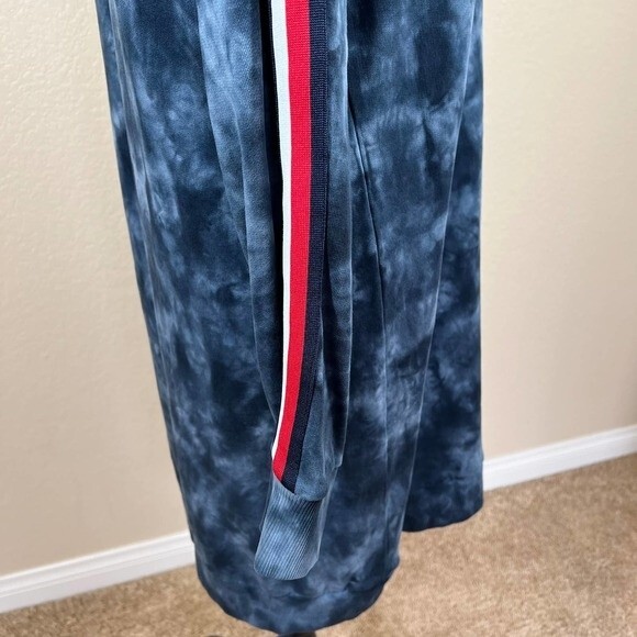 Tommy Hilfiger Blue Tie Dye Red Heart Side Stripe Sweatshirt Dress size L baddie - Picture 12 of 16